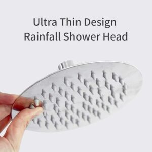 TOSCH Stainless Steel ROUND ULTRA SLIM SHOWER ROUND (12 INCH) (WITHOUT ARM)