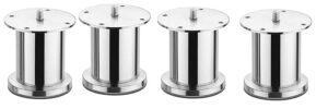 Shaks Stainless Steel 50 Mm Thickness Round Sofa Leg - 3inch (4 pcs.)